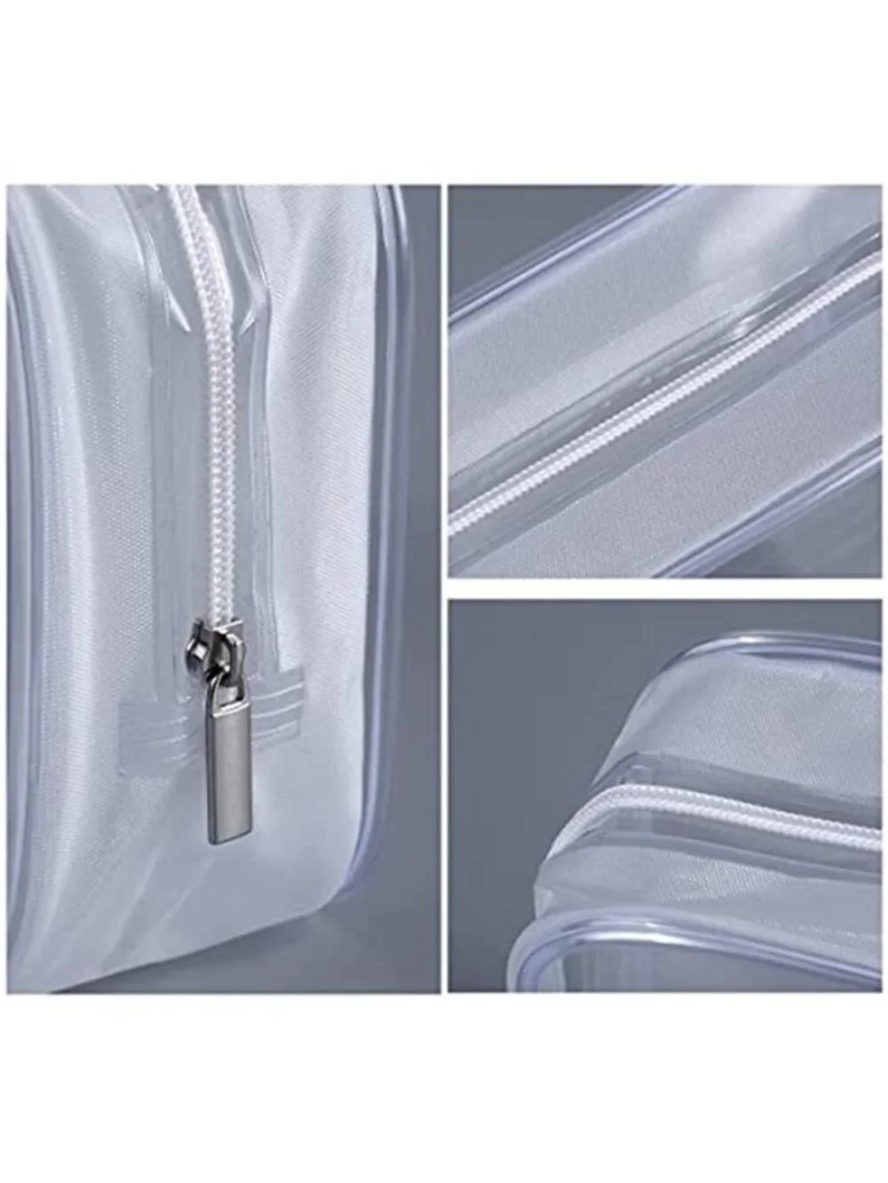 Clear Toiletry Bags 5 Pack Travel Cosmetic Makeup Organizer Zipper Pouches TSA